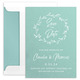 Wreath on Shimmer Save the Date Cards Image 3 of 14